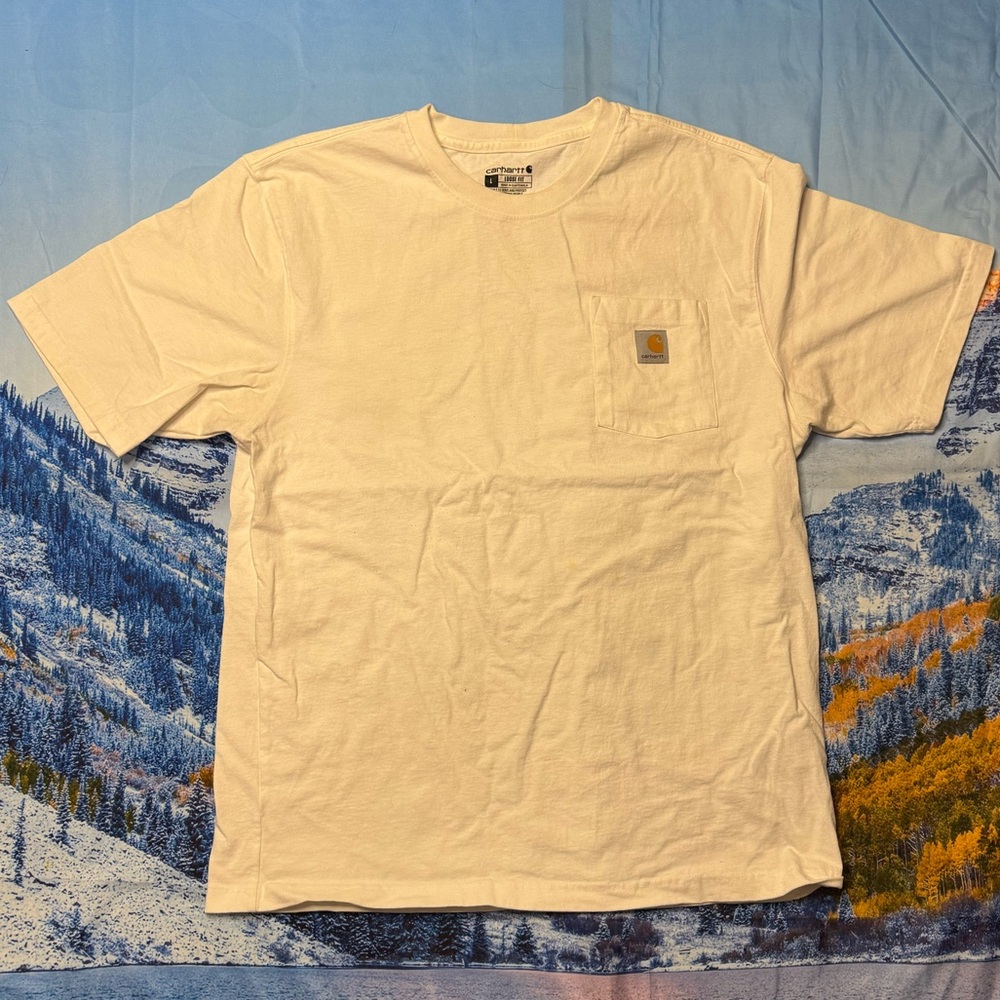 Carhartt White Pocket Tee Loose Fit